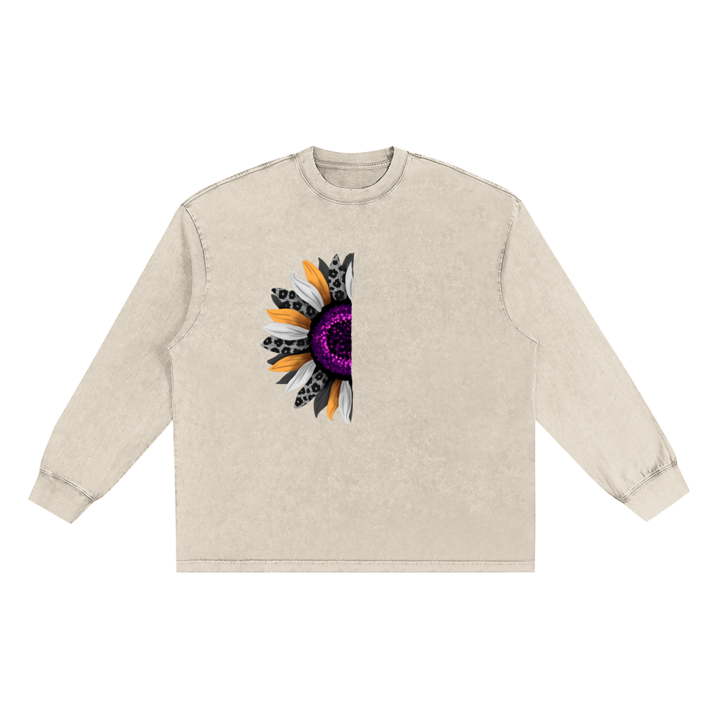 Women's Long Sleeve T-Shirt in Washed Cotton for Ultimate Comfort