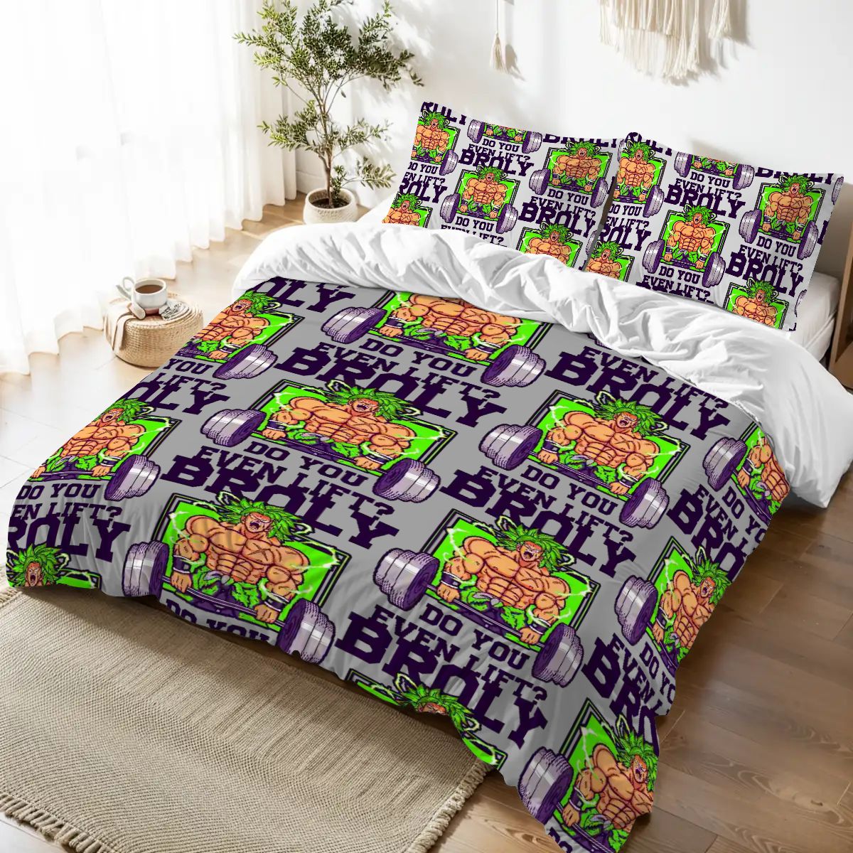 Workout Vibes Bedding – Queen Duvet Cover for Gym Enthusiasts