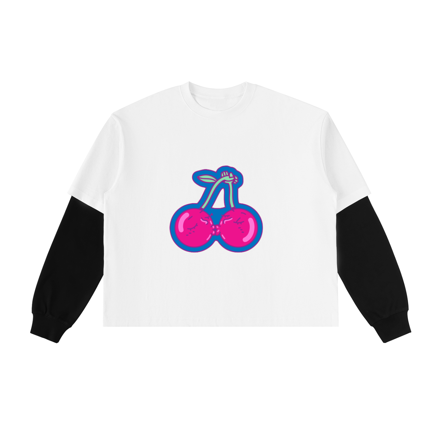 Women's Contrast Sleeve T-Shirt - Comfortable Cotton Style for Everyday Wear