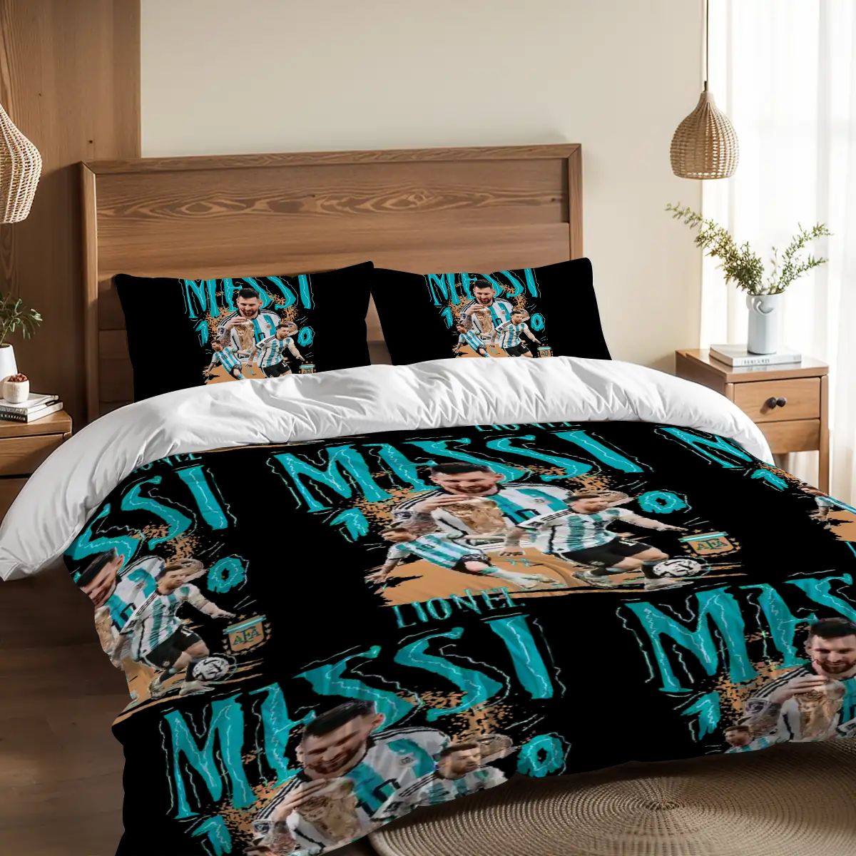 Lionel Messi Duvet Set – Full Size Football Fan Bedding
