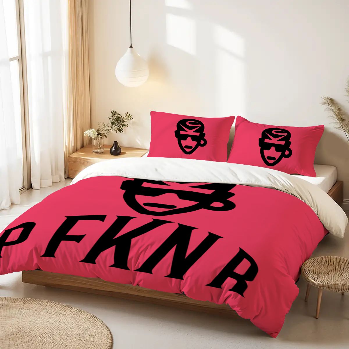Puerto Rico “P FKN R” Queen Duvet Cover Set – Bad Bunny-Inspired Gift for Any Room