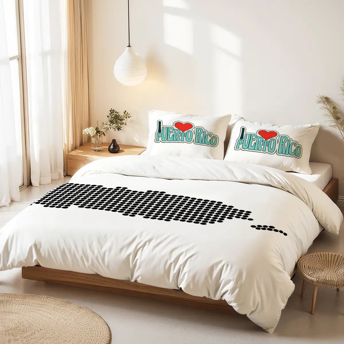Queen Duvet Cover Set - Puerto Rico Design Bedding