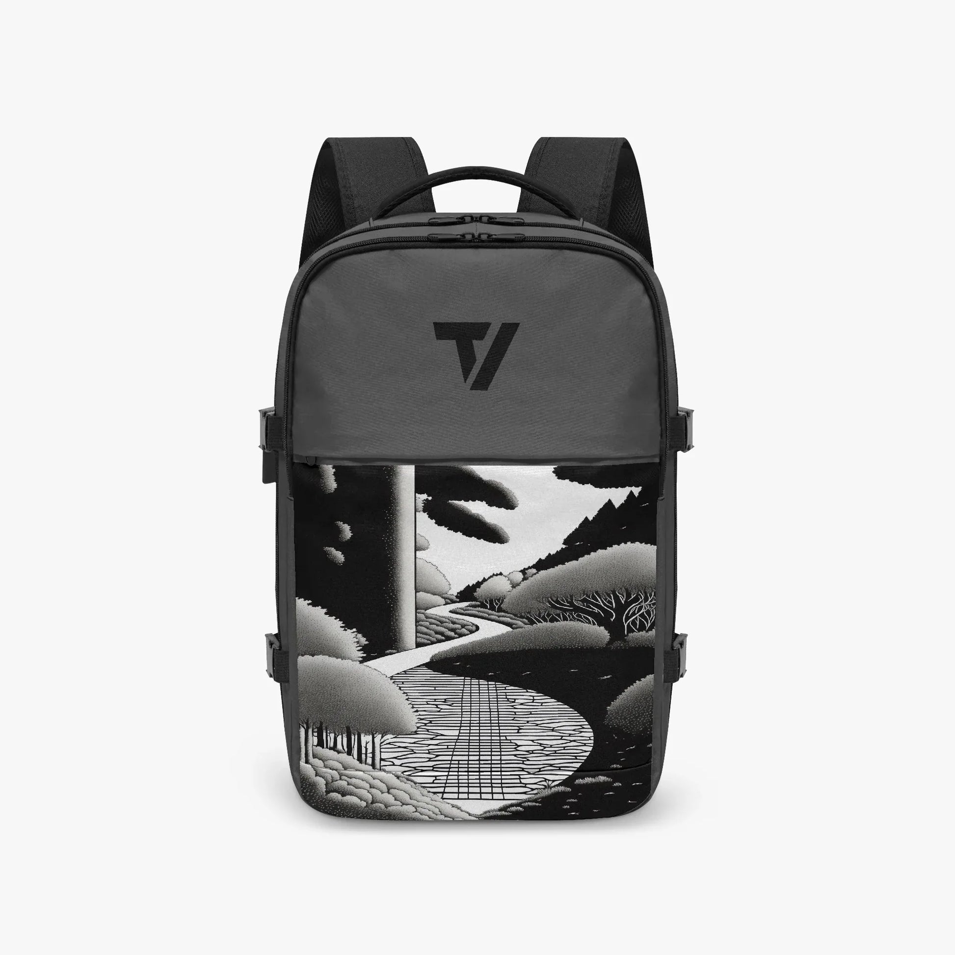 Canvas Hiking Backpack - Multi-Pocket Travel Pack - TeeVoke