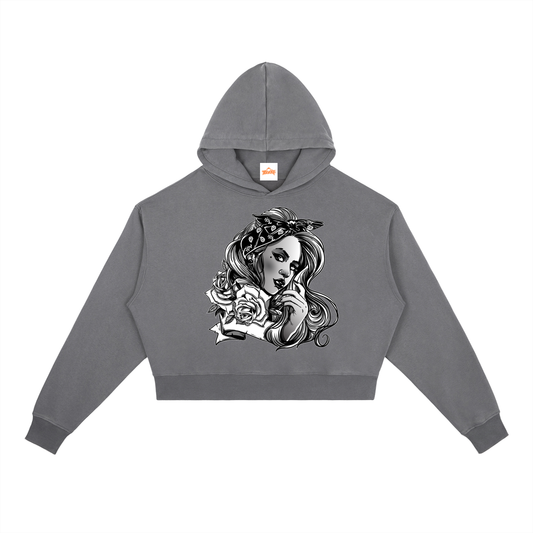 Women Vintage Washed Heavyweight Hoodie