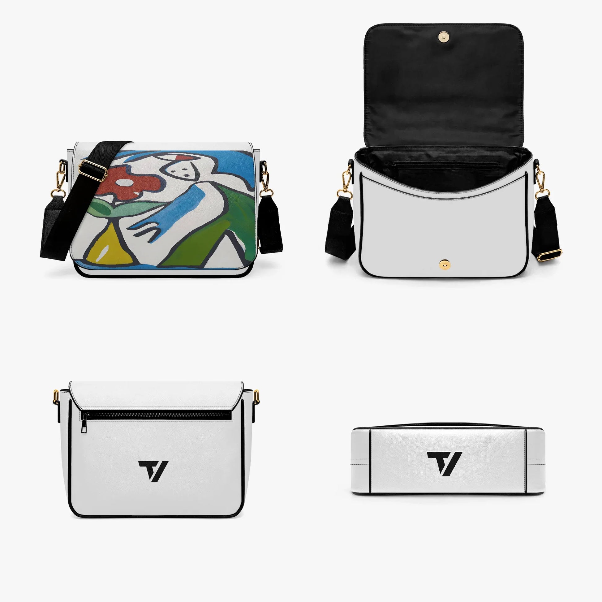 Women's Crossbody Bag - PU Leather Signature Handbag - TeeVoke