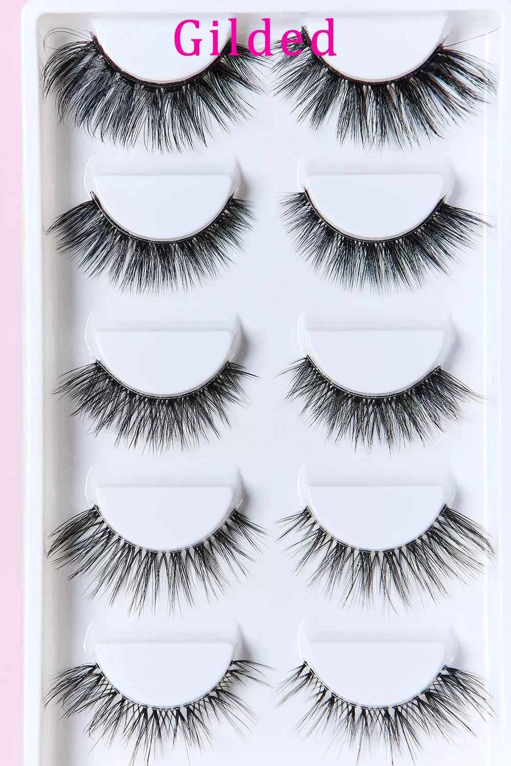 SO PINK BEAUTY Faux Mink Eyelashes Variety Pack 5 Pairs