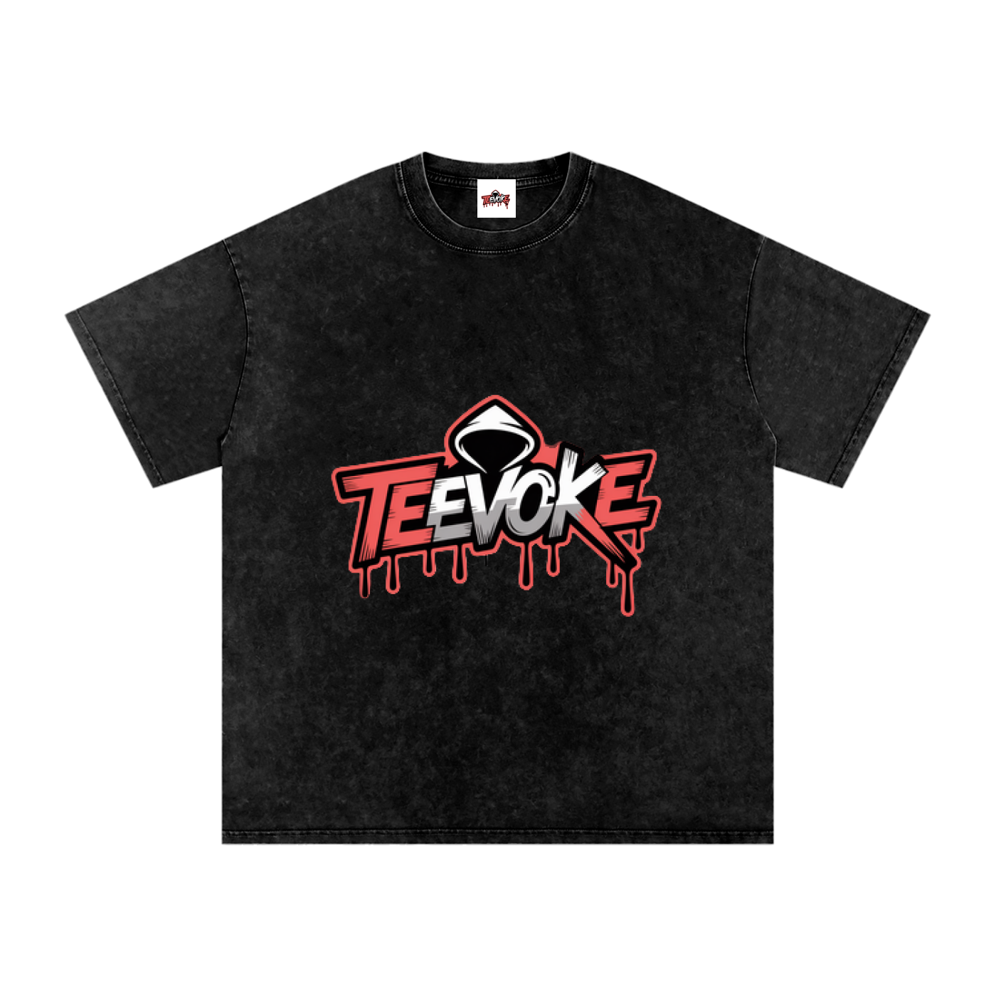 Men's Oversized Cotton T-Shirt - Snow Washed Comfort TeeVoke