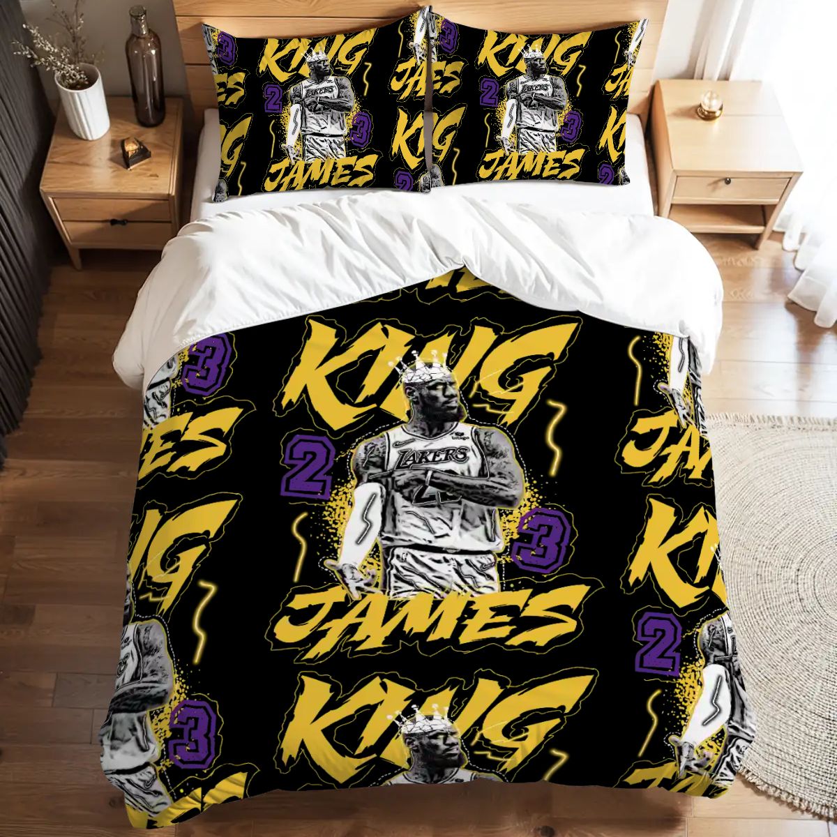 LeBron James Duvet Set – Full Size Basketball Bedding for NBA Fans