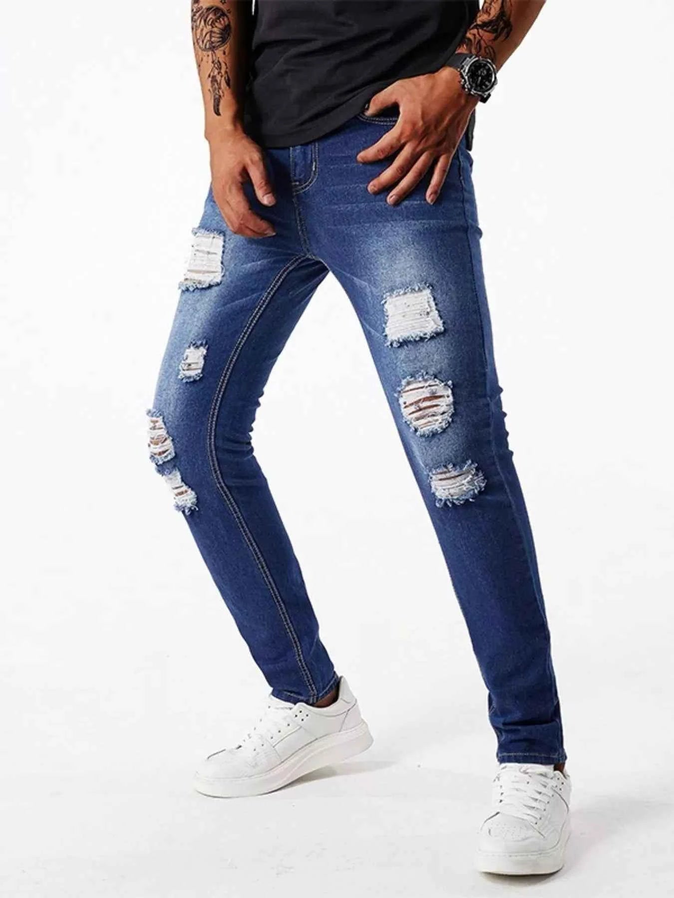 Men's Ripped Slim Fit Jeans