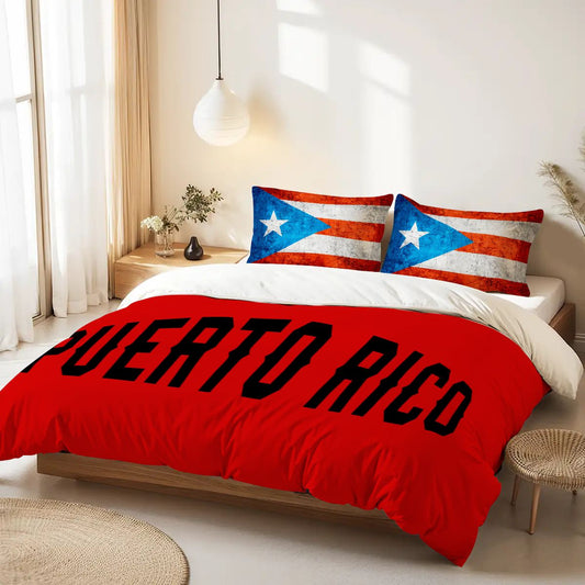Puerto Rico Pride Queen Duvet Cover Set – Rock Puerto Rico Island Vibes