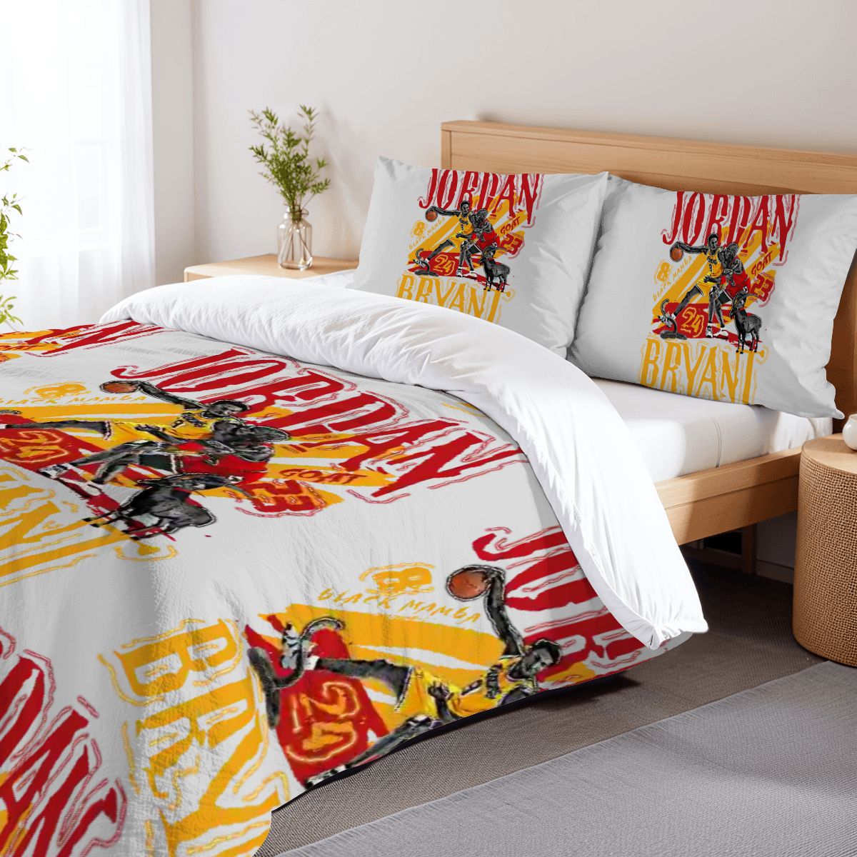 NBA Legends Duvet Cover – Full Set Featuring Kobe & Jordan