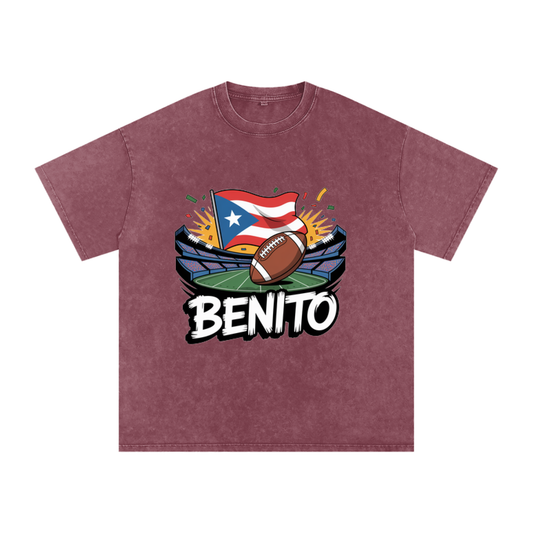 Men's Puerto Rico Football T-Shirt - Benito Design in Cotton