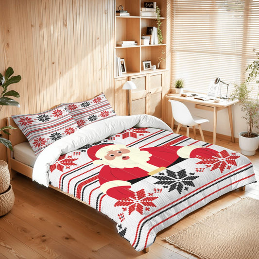 Santa Christmas Queen Comforter Set – Festive Holiday Bedding