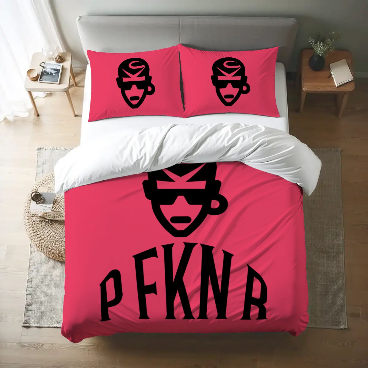 Puerto Rico “P FKN R” Queen Duvet Cover Set – Bad Bunny-Inspired Gift for Any Room