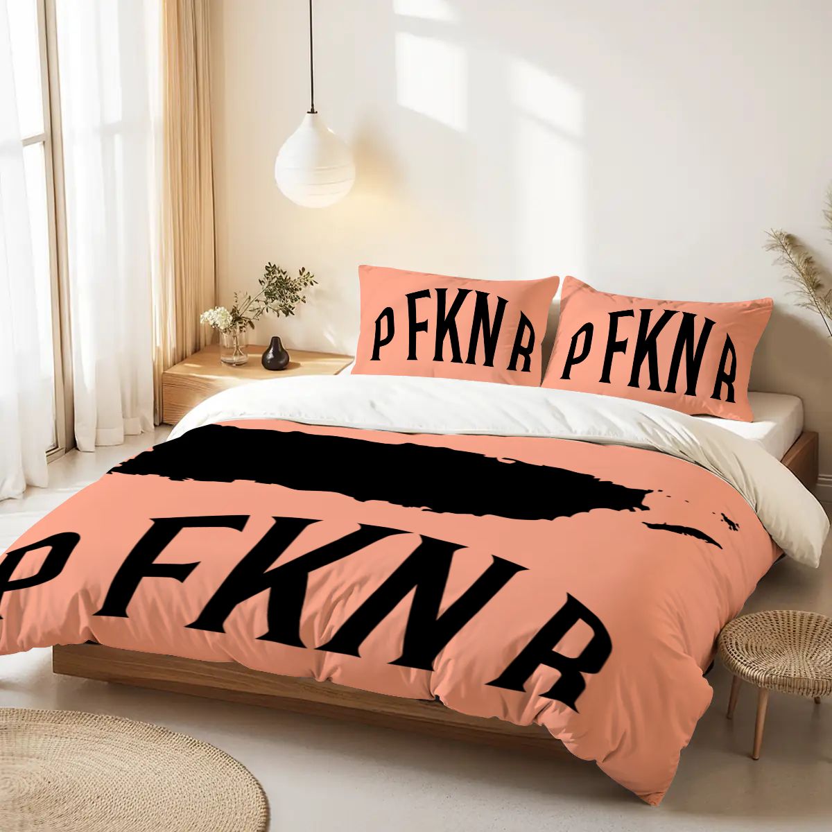 Queen Duvet Cover Set P FKN R Puerto Rico Rose and Pink Trendy Holiday Gift