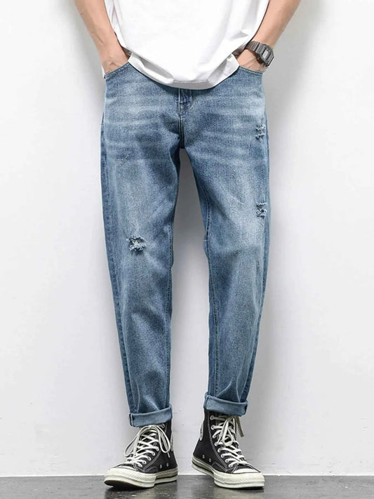 Men's Distressed Loose Fit Jeans