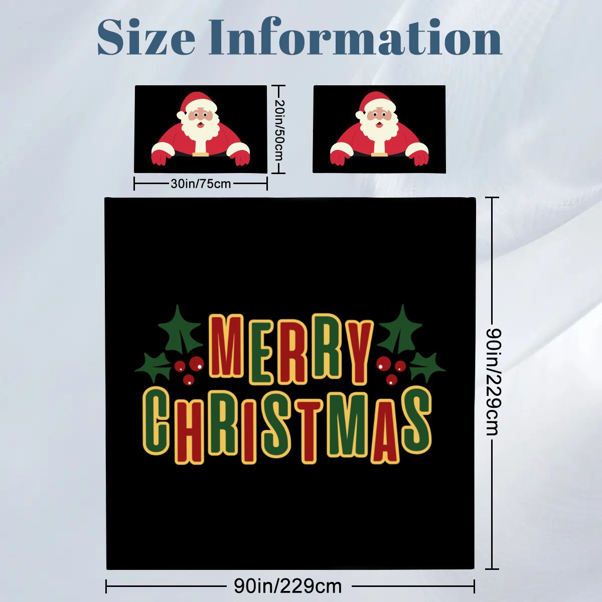 Colorful Christmas Tree Queen Duvet Cover Set – Festive Holiday Vibes