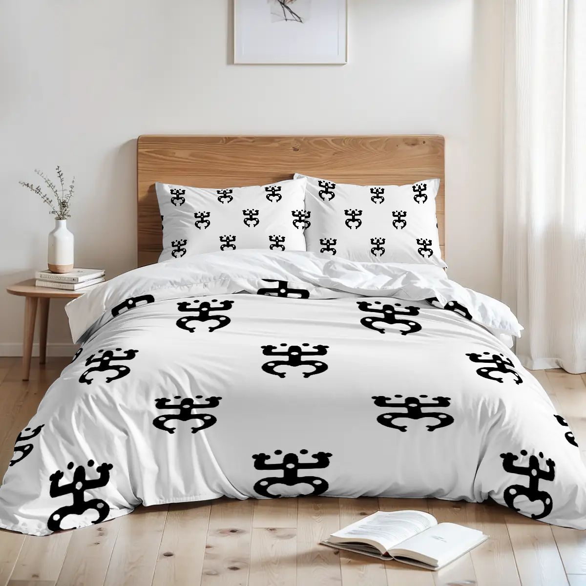Puerto Rico King Duvet Cover Set – Taino Coquí Design for Trendy Holiday Gifting