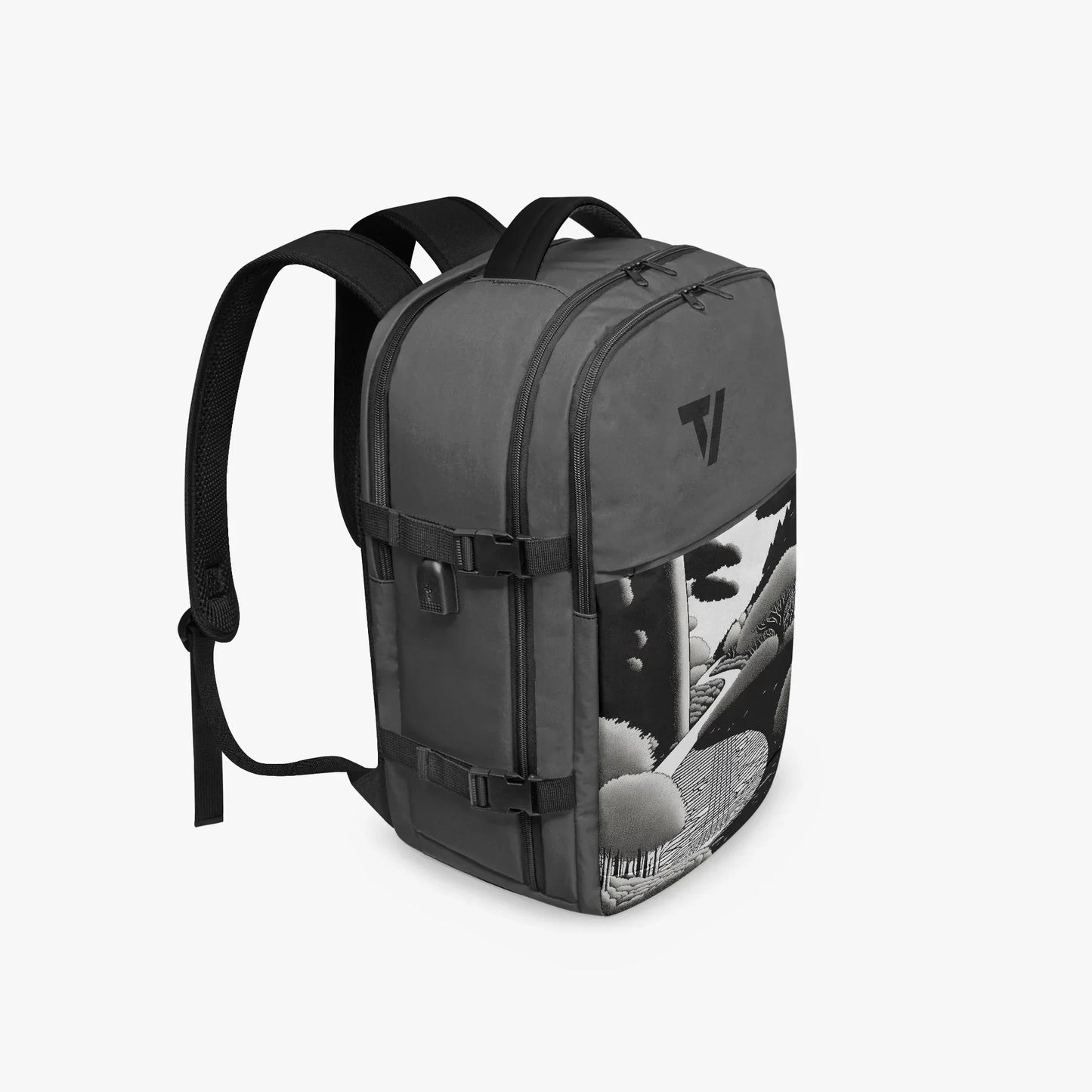 Canvas Hiking Backpack - Multi-Pocket Travel Pack - TeeVoke