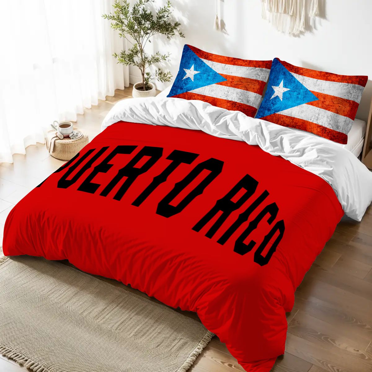 Puerto Rico Pride Queen Duvet Cover Set – Rock Puerto Rico Island Vibes