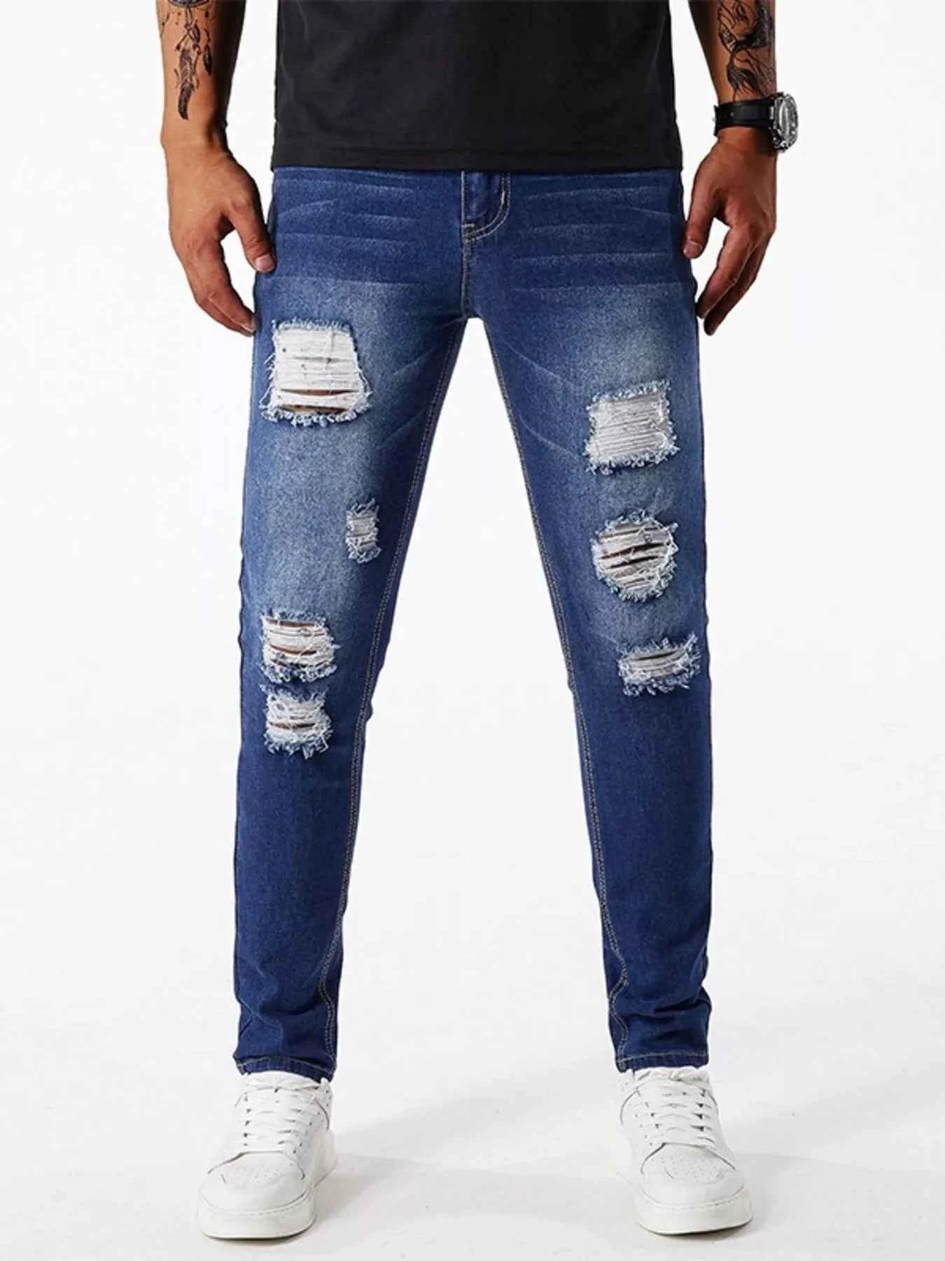 Men's Ripped Slim Fit Jeans