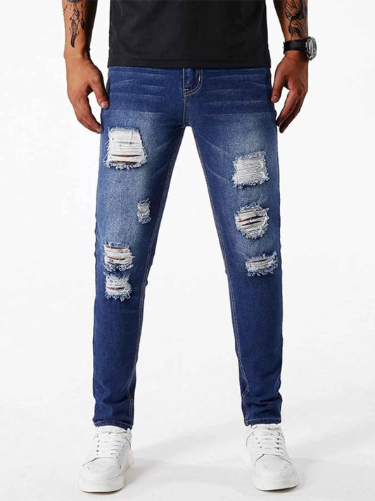 Men's Ripped Slim Fit Jeans