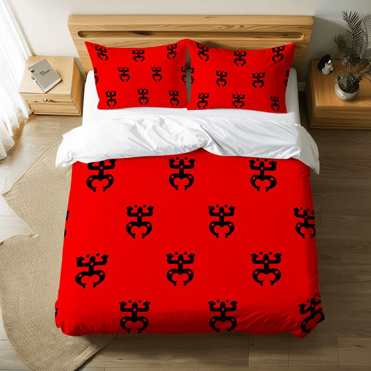 Puerto Rico King Duvet Cover Set – Coquí & Taino Design for Trendy Holiday Gifting