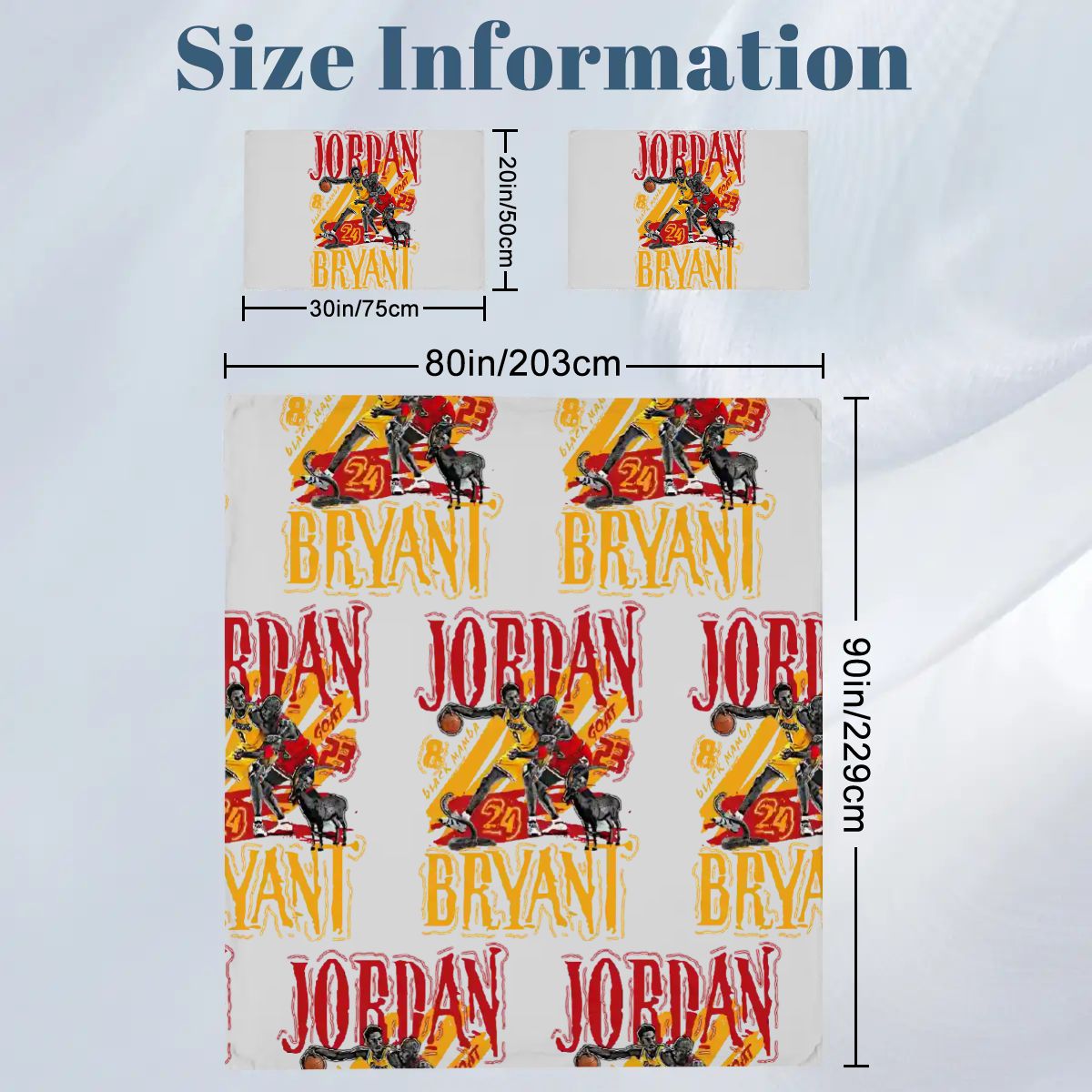 NBA Legends Duvet Cover – Full Set Featuring Kobe & Jordan