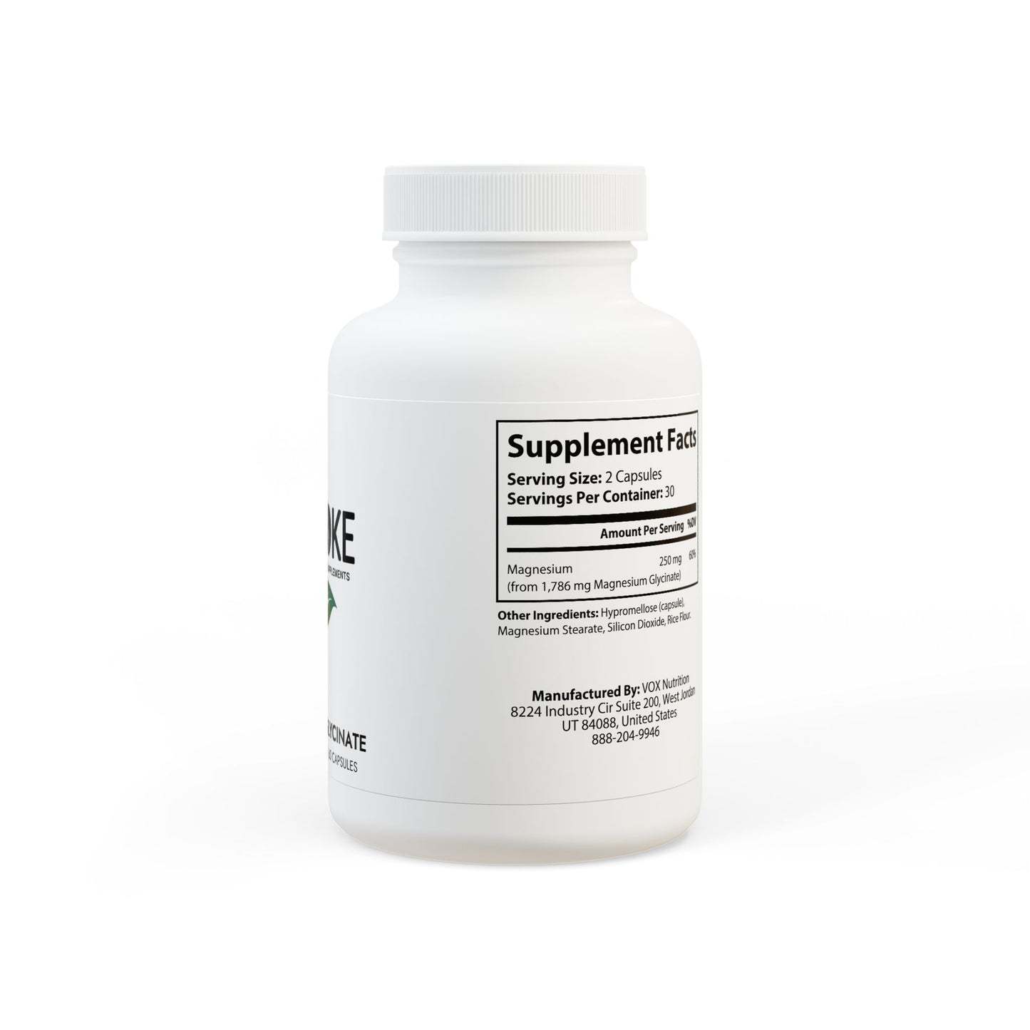 Magnesium Glycinate for Fitness - 60 Capsules Supplement