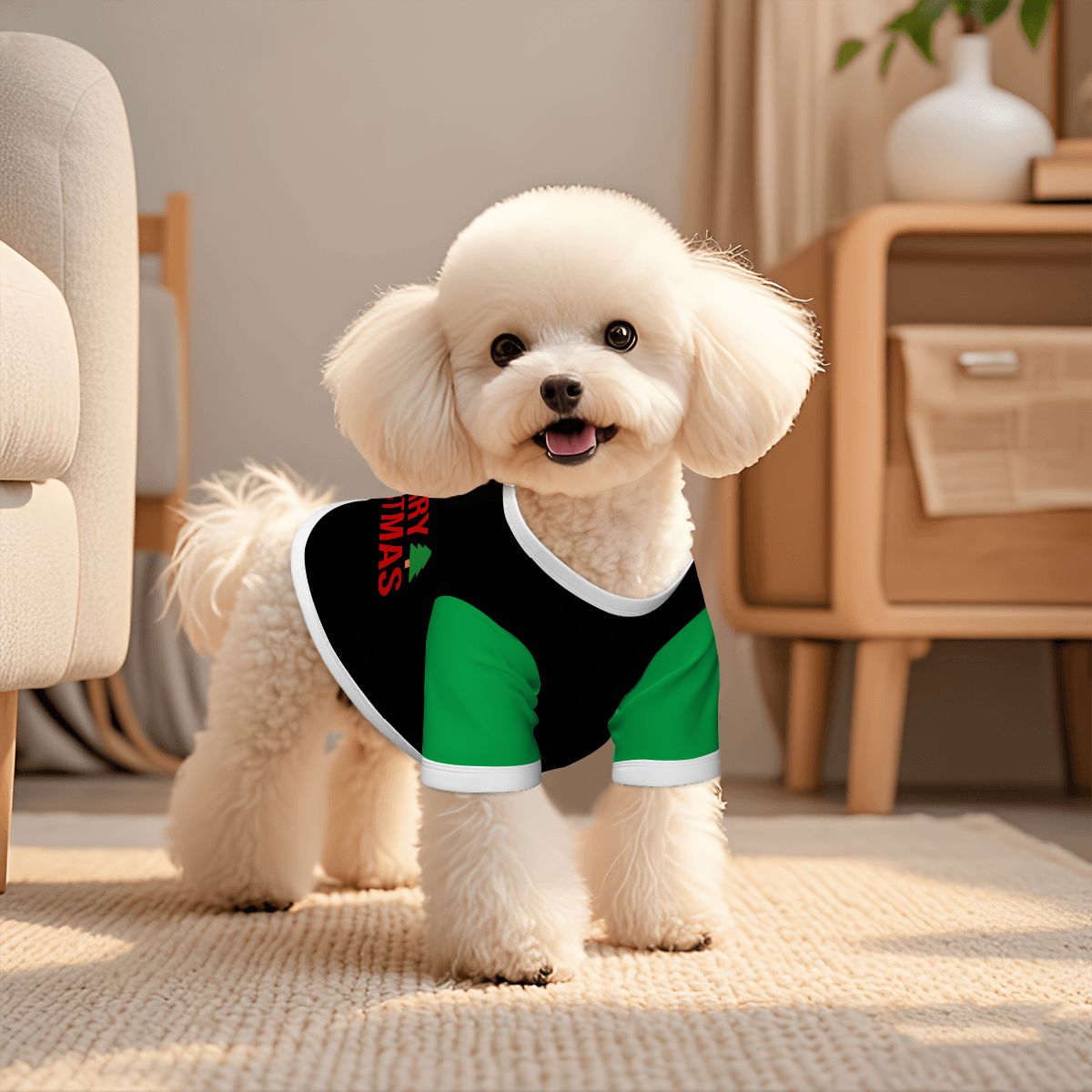 Merry Christmas Pet Cotton T-shirt