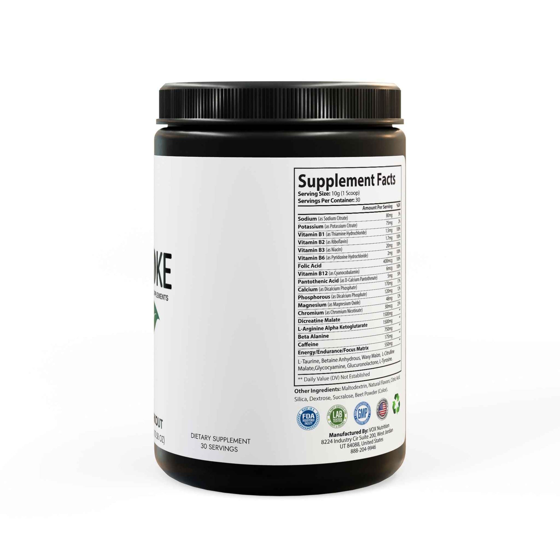 Pre-Workout Supplement, Watermelon (300g, 10.58oz)