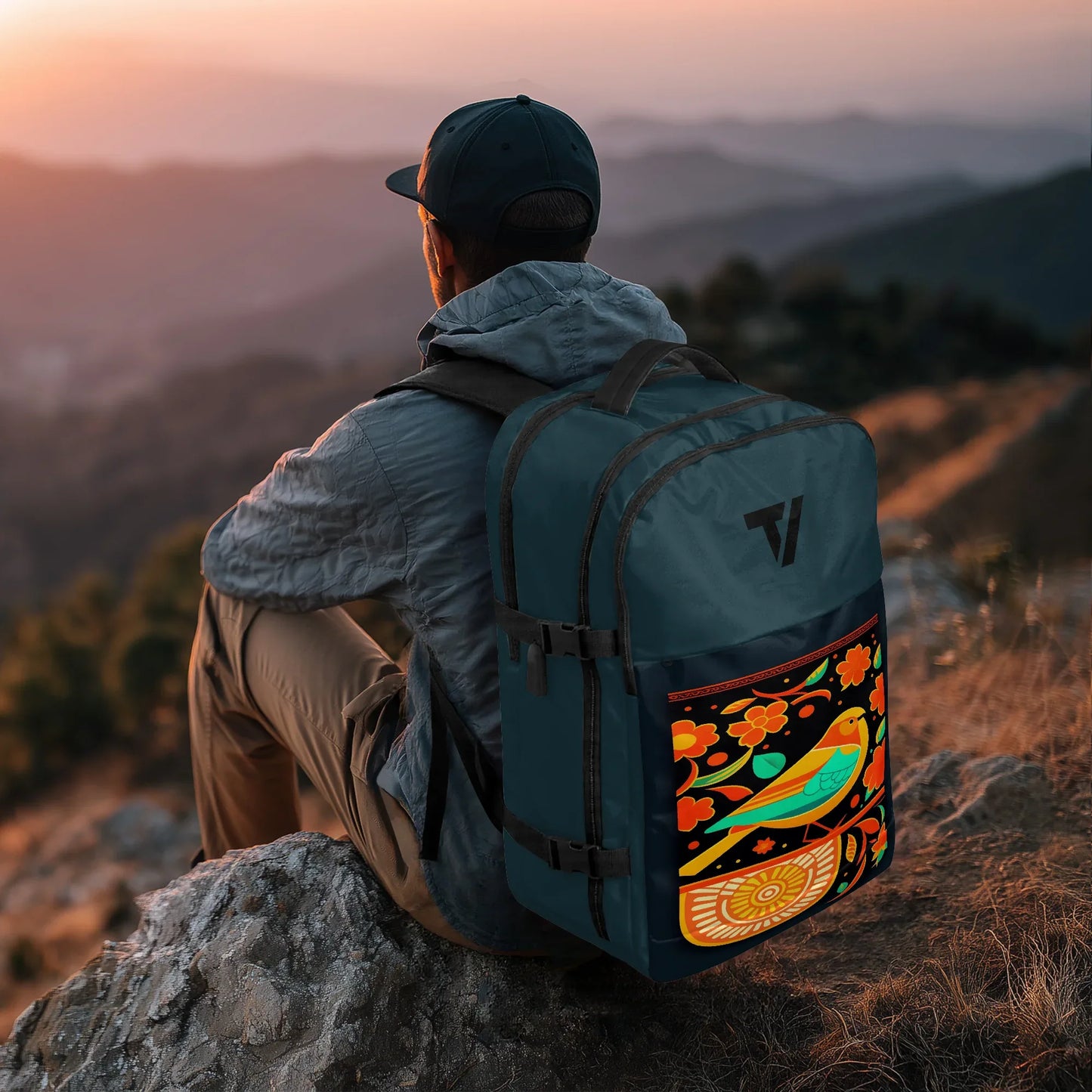 Multi-Pocket Hiking Backpack - Ergonomic Canvas Daypack - TeeVoke