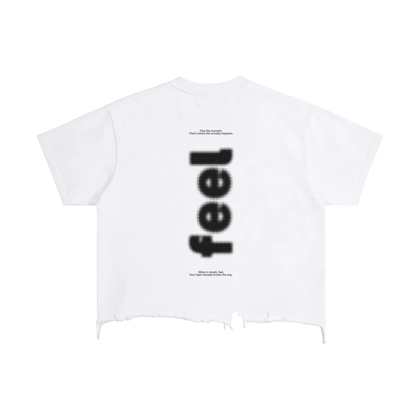 Women's Boxy Vintage Tee - Distressed Hem Short Sleeve Top - TeeVoke