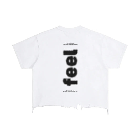 Women's Boxy Vintage Tee - Distressed Hem Short Sleeve Top - TeeVoke