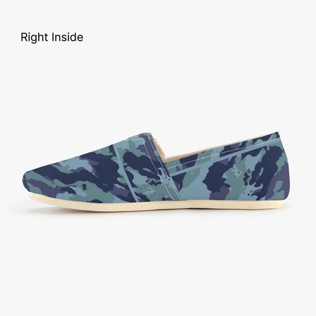Women's Military Canvas Shoes - Lightweight Casual Slip-On Sneakers - TeeVoke