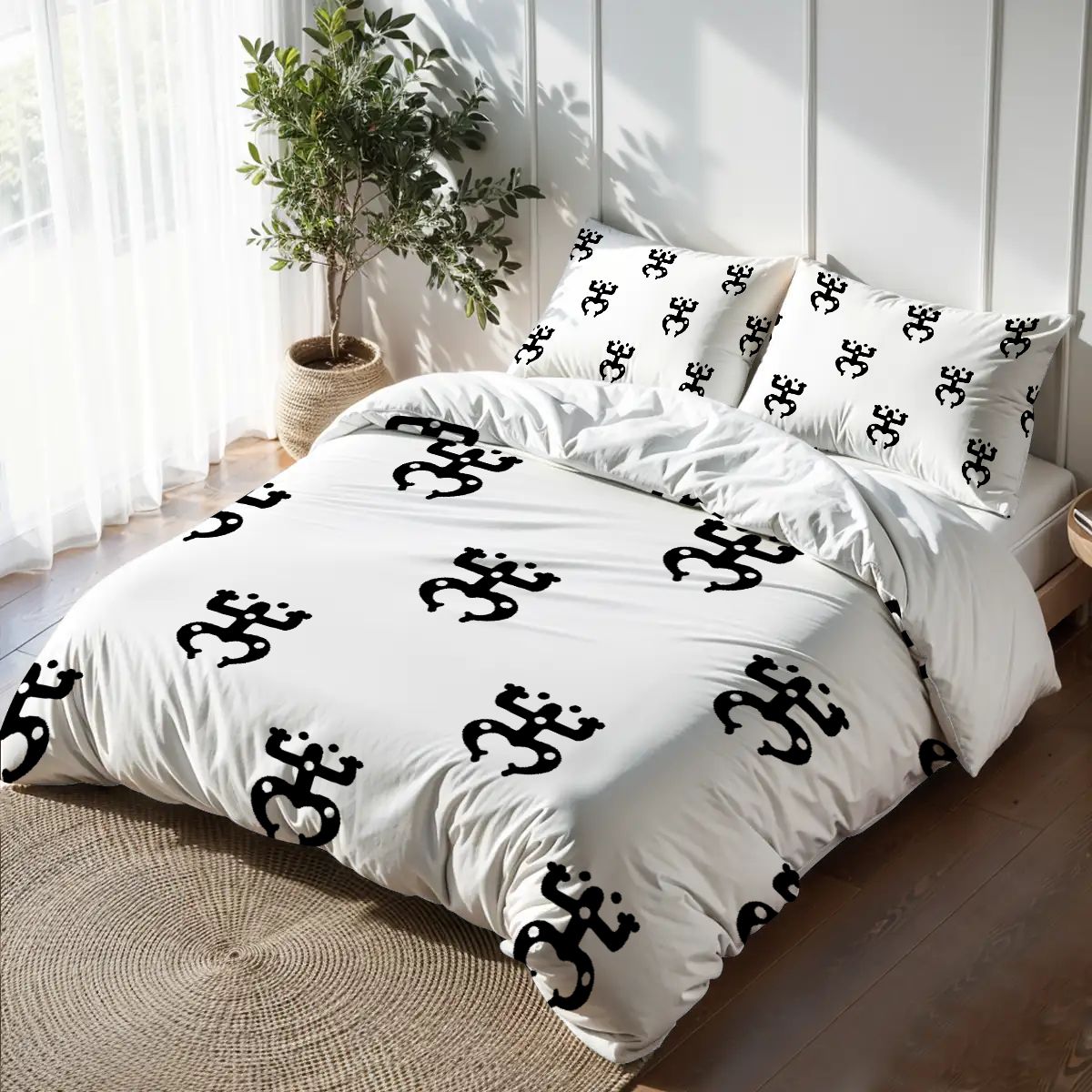 Puerto Rico King Duvet Cover Set – Taino Coquí Design for Trendy Holiday Gifting
