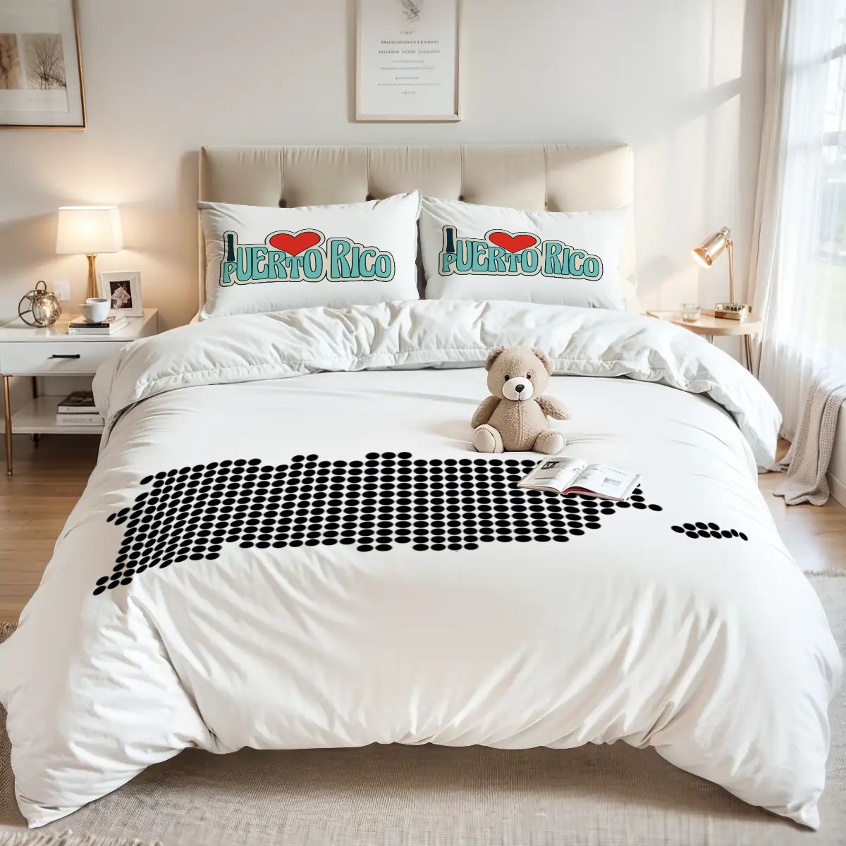 Queen Duvet Cover Set - Puerto Rico Design Bedding