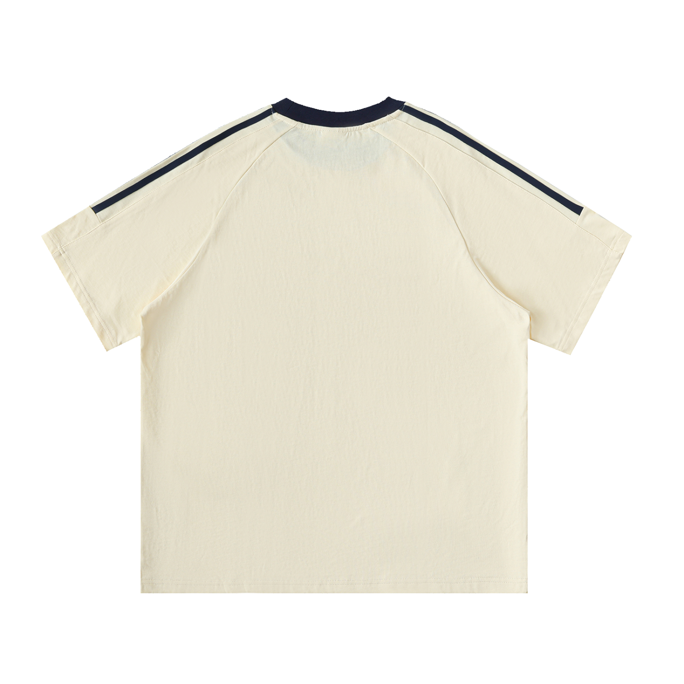 Men's Cotton Crewneck T-Shirt with Contrast Tape - Stylish Comfort for Every Occasion