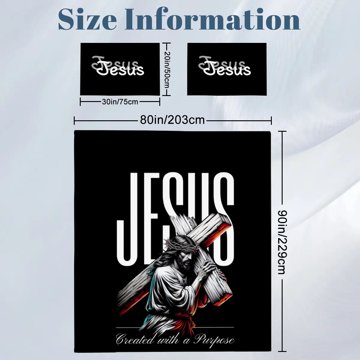 Faith & Peace Bedding – Full Duvet Set with Jesus Image