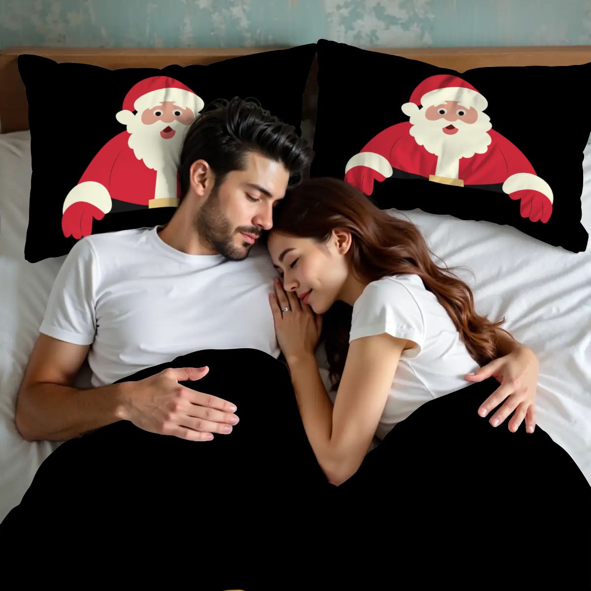 Colorful Christmas Tree Queen Duvet Cover Set – Festive Holiday Vibes