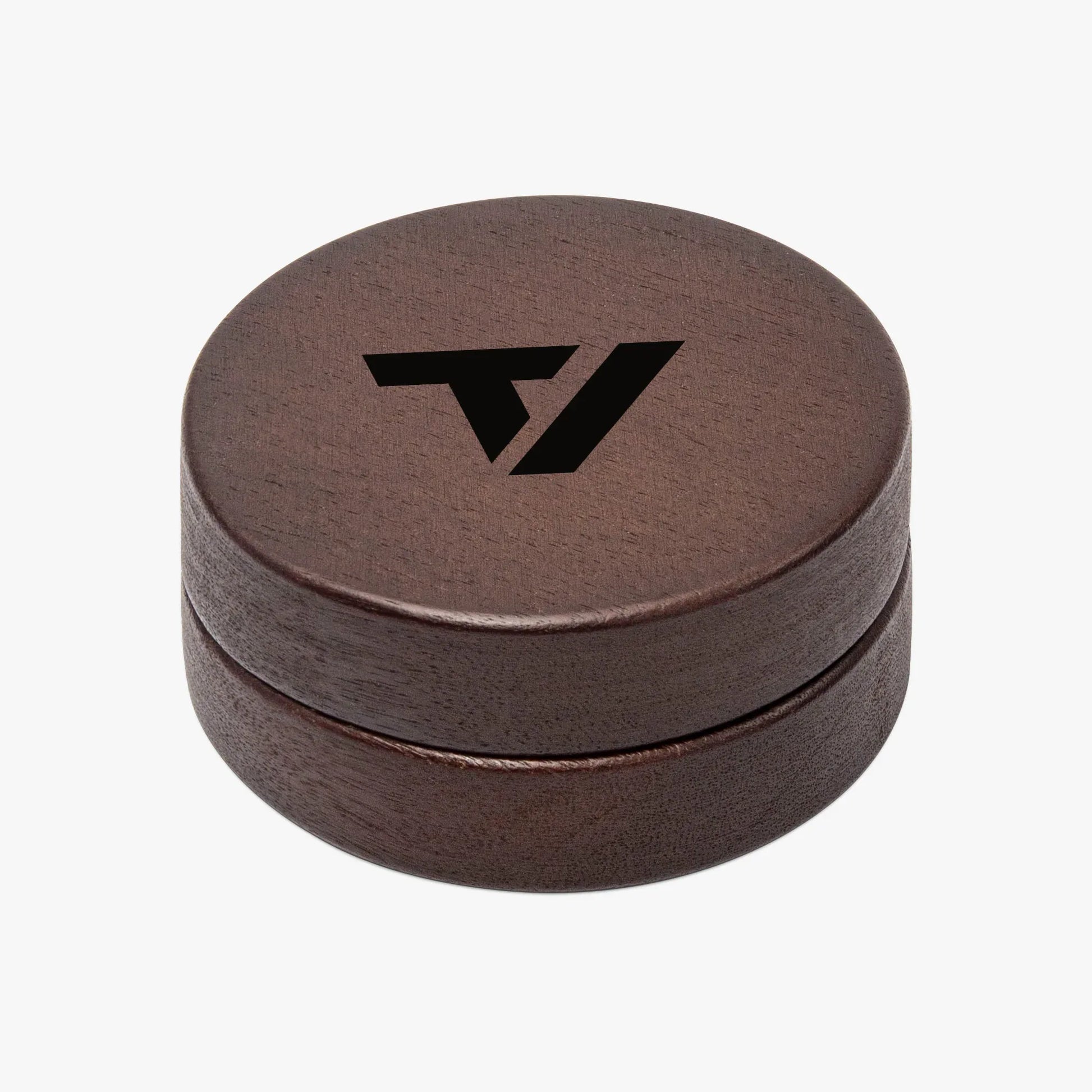 Classic Round Wooden Ashtray - Natural Wood with Metal Liner - TeeVoke