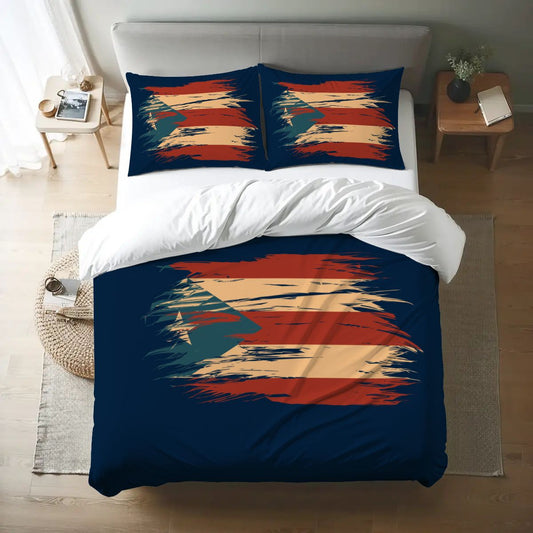 Queen Duvet Cover Set with Puerto Rico Design
