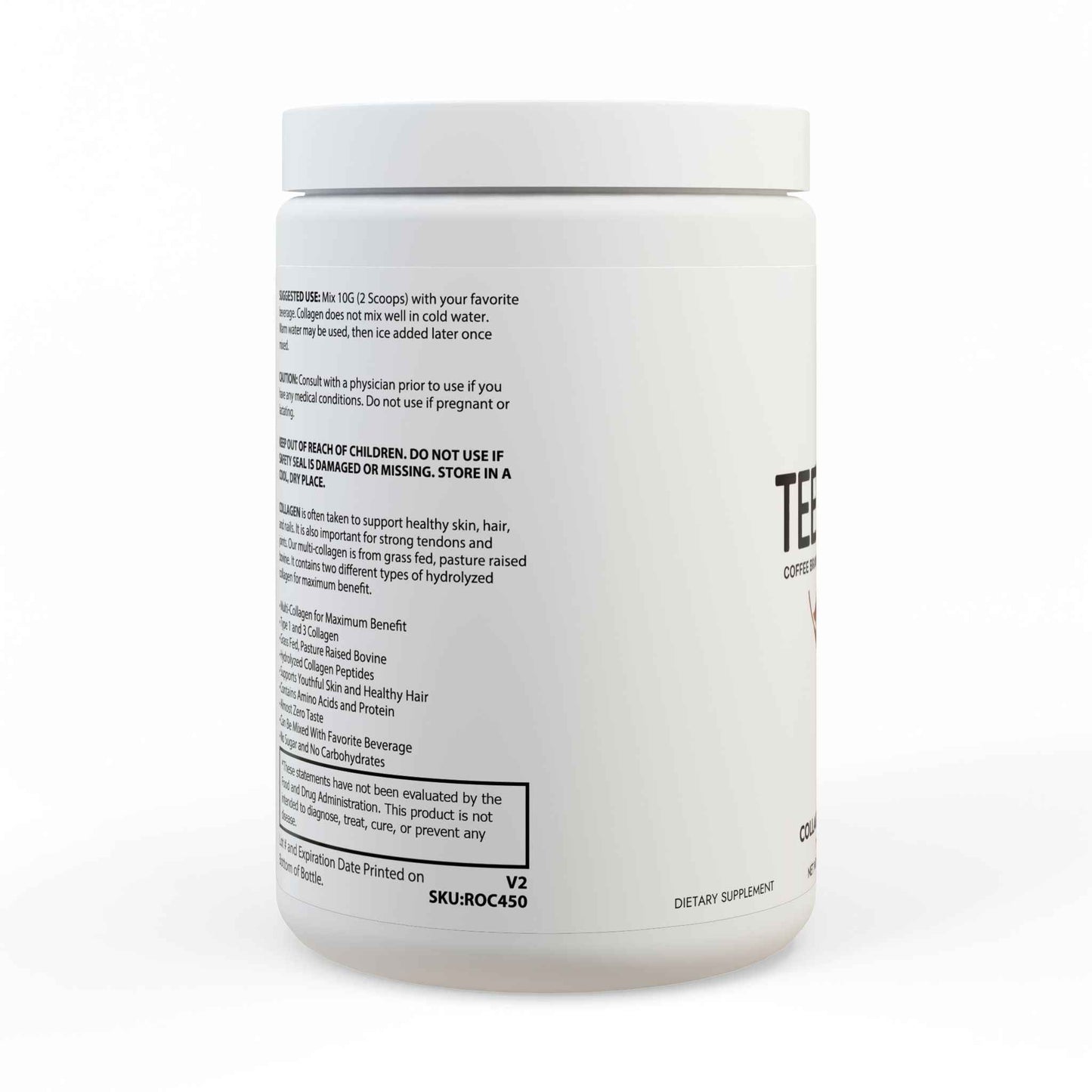 Collagen Peptides Type I & III Supplement (350g, 12.3oz)
