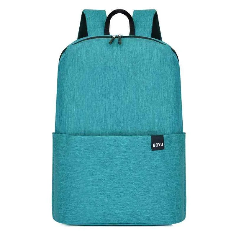 Solid Color Nylon Backpack Bag