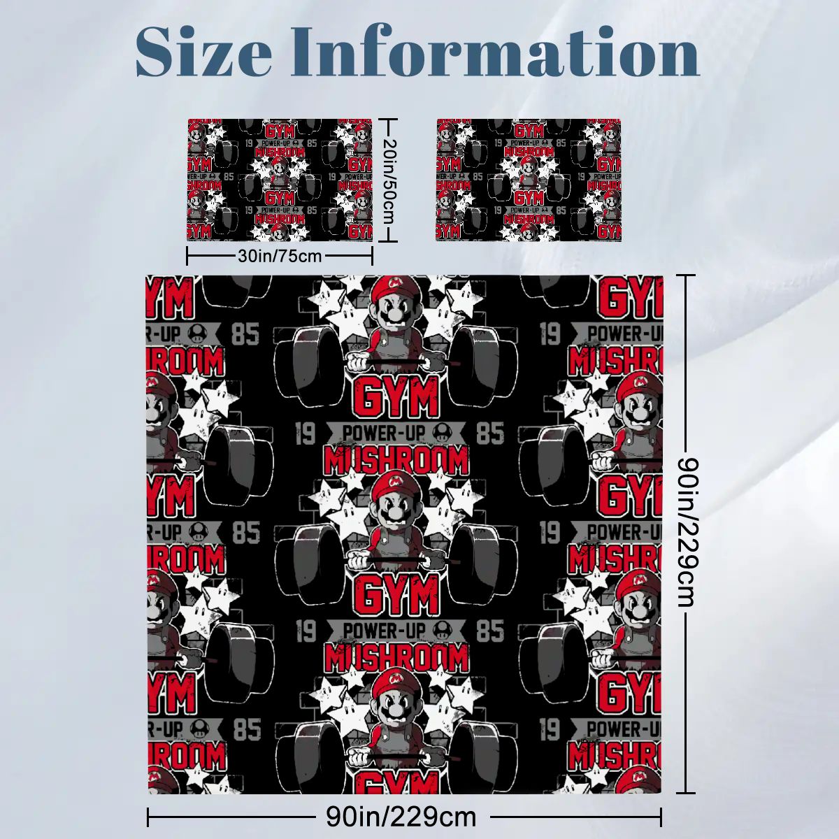 Workout Vibes Bedding – Queen Duvet Cover for Gym Enthusiasts