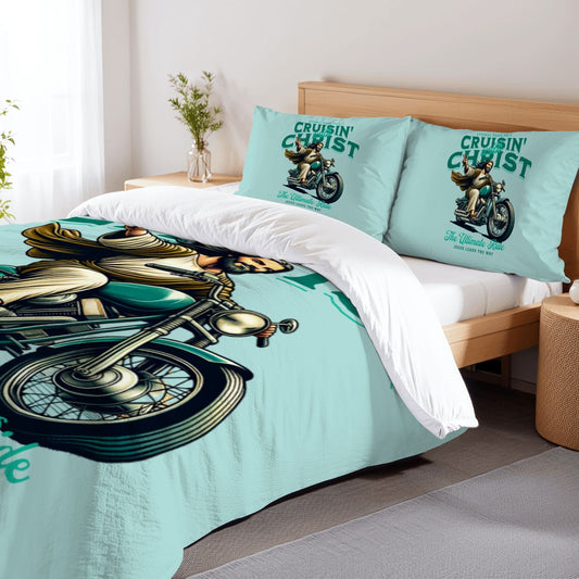 Jesus Christ Full Duvet Cover Set – Christian Bedding for Peaceful Sleep
