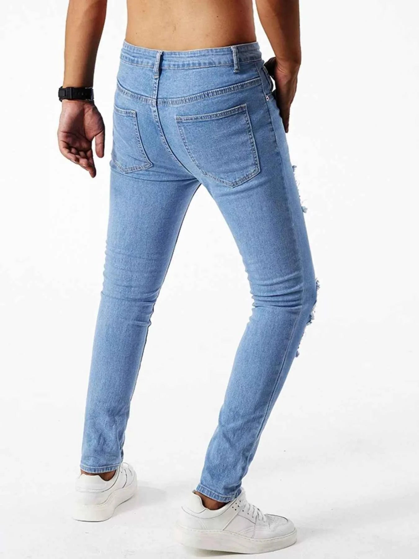 Men's Ripped Slim Fit Jeans