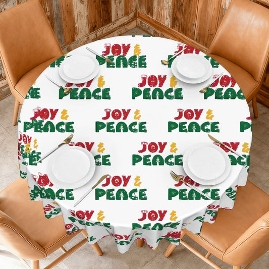 Wavy Edge Round Tablecloth 60" Waterproof