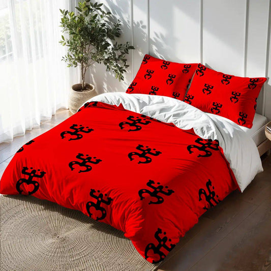 Puerto Rico King Duvet Cover Set – Coquí & Taino Design for Trendy Holiday Gifting