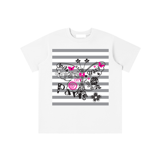 Girls Cotton Kids' T-shirt for School and Outdoor